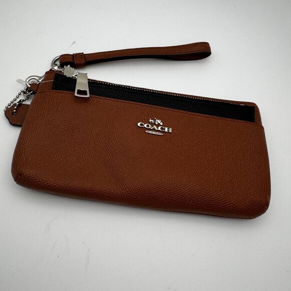 COACH Brown Wristlet with Black Insert - Picture 1 of 3